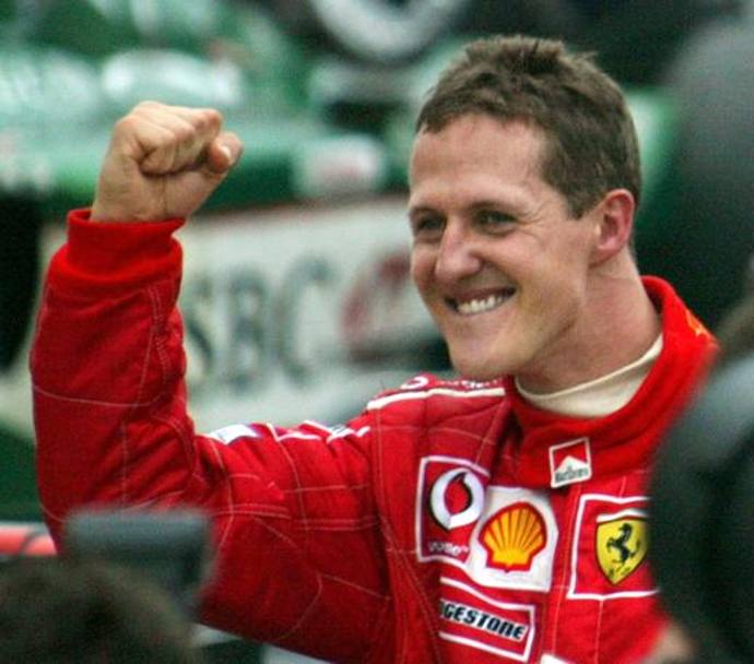 Sesto titolo per Michael Schumacher. Superato Fangio, il tedesco della Ferrari firma il nuovo record di Mondiali piloti. Reuters 